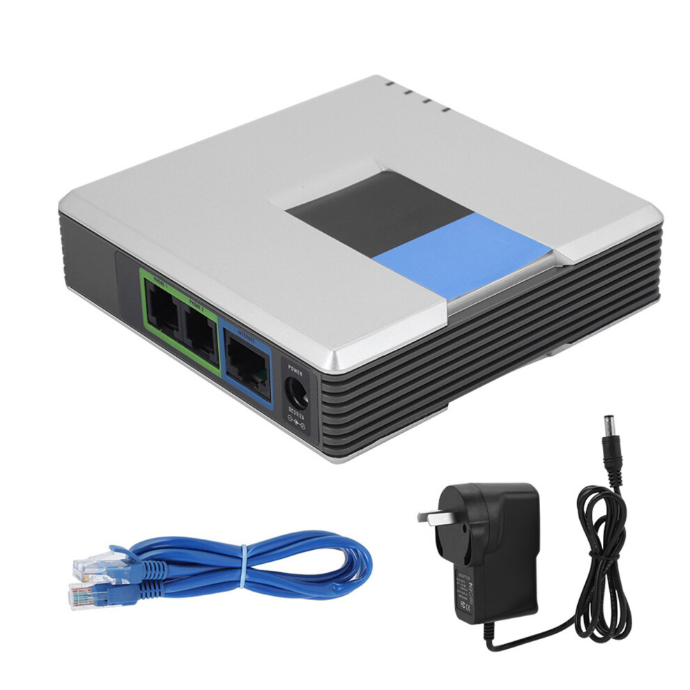 Voip Gateway 2-Port Sip Rj45 Adapter For Linksys Pap2t 609610651567