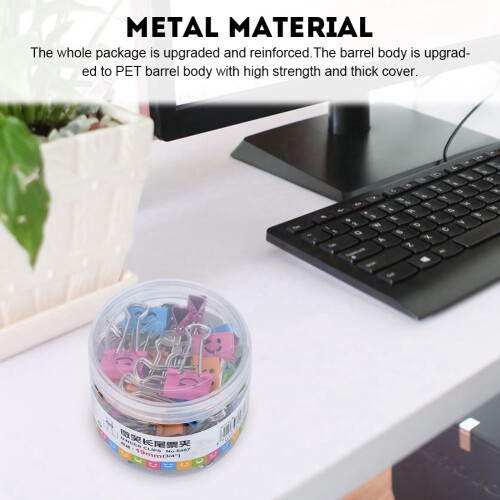 40 Stück Smiley-Binderclips aus Metall 2