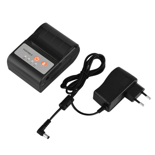 Portable Bluetooth Thermal Printer 58mm Android iOS Black