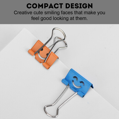 40 Stück Smiley-Binderclips aus Metall 1