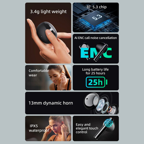 Mibro Earbuds 2 BT5.3 Noise Reduction Stereo Mic HD Call Fast Pair 1
