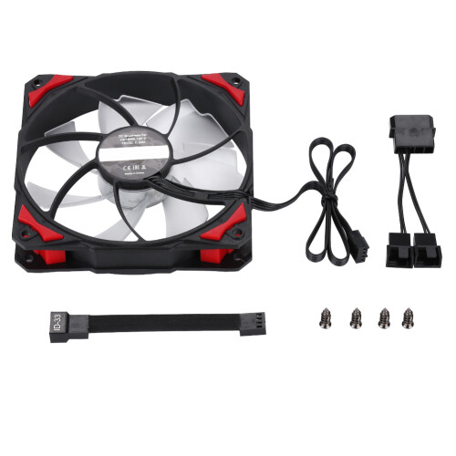 12cm 4-Pin LED-Lüfter PC CPU Gehäuse (Rot)