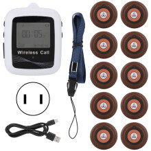 Waiter Calling System Wireless Pagers 10 Customer Beepers