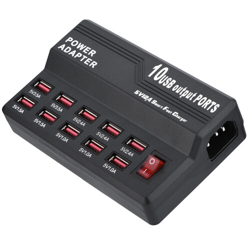 60W Schnellladegerät USB 10-Port 5V/12A 1