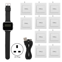 1Pcs Wrist Watch Receiver Smart Call Button 10Pcs Pager