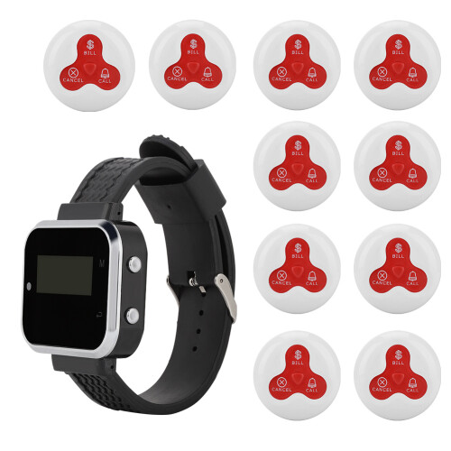 Caregiver Wireless Pager 1 Receiver+10 Silicone Pagers 1