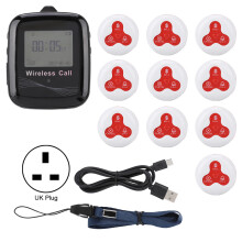 Restaurant-Paging-System, Mobil-Empfänger, 10er-Set, Weiß, Silikon