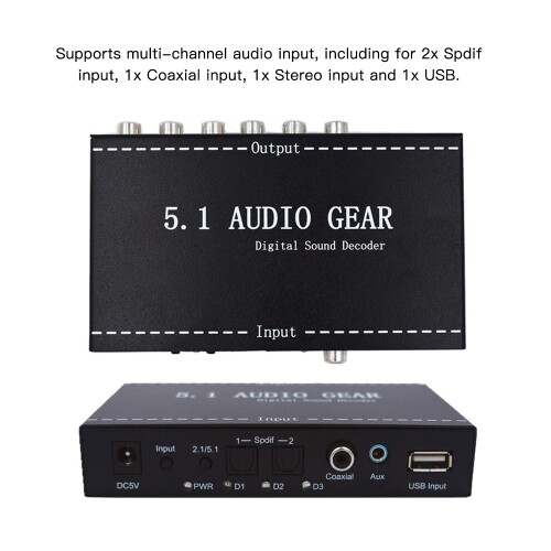 NK-A6L 5.1 Audio Decoder 3.5mm Dolby AC-3 DTS 1