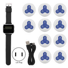 CTW05+CTT23 Charging Watch Host 10PCS White Blue Silicone Pager