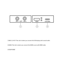 HD-zu-2-SDI-Konverter Audio Adapter 720P/1080P