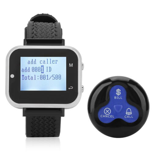 CTW06+CTT23 Wireless Watch Receiver 10 Blue Nursing Pager 2