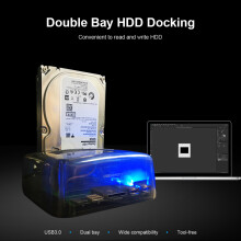 USB 3.0 Hard Drive Docking Station 2.5/3.5inch SATA IDE Dual Bay