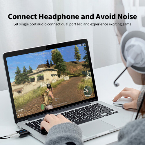 VENTION USB-Soundkarte 3,5mm Stereo-Adapter PC Laptop PS4 2