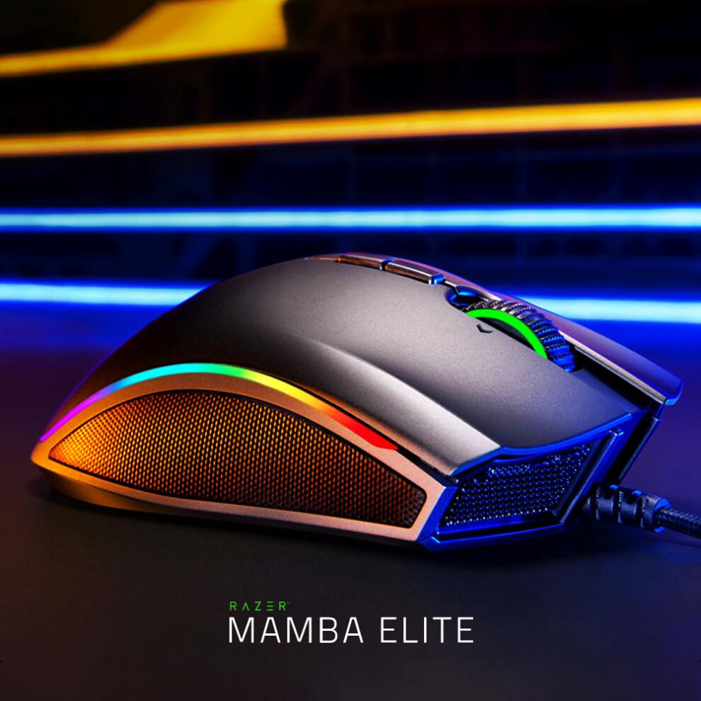 Razer Mamba Elite Wired Gaming Mouse Chroma 16000 Dpi 609610648338