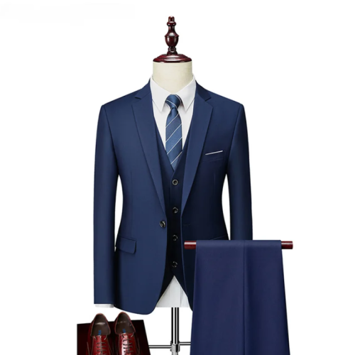 （M）Men's 3 Pieces Wedding Blazer Vests Pants Set