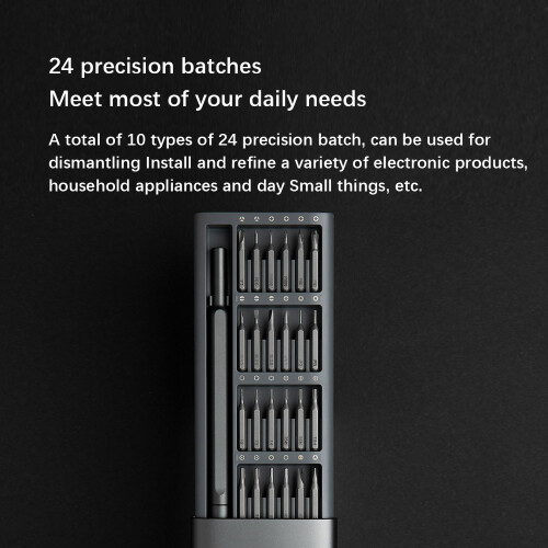 Xiaomi Mijia Schraubendreher-Set 24 Magnetische Bits Aluminium 2