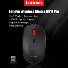 Lenovo N911 Pro Wireless Mouse 1000DPI 2.4G Mute Portable USB Optical