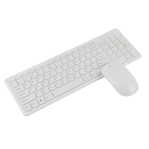 108 Keys 2.4G Wireless Keyboard Mouse Combo High Sensitivity White
