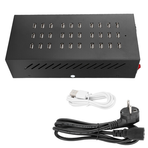 30-Port USB-Ladestation für Handy/Tablet