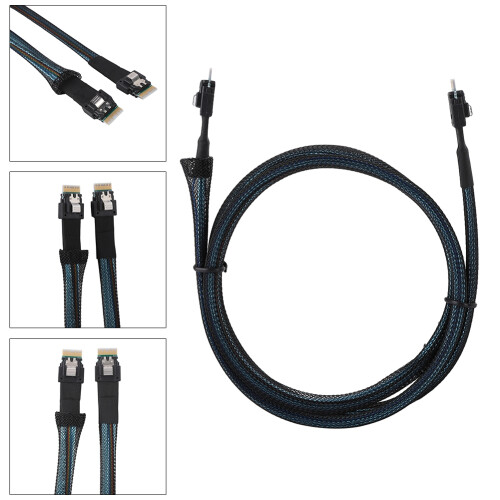 Slim SAS 38pin SFF-8654 zu SFF-8654 Server HDD Kabel 1M 1