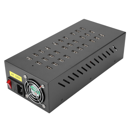 30-Port USB-Ladestation für Handy/Tablet 1