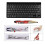 KM-801 Slim Mini 2.4G Wireless Keyboard Pen Mouse Set (Black+Red) 5