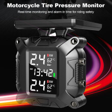 TPMS Motorrad Solar Wireless IP67 2 Sensoren Echtzeit-Anzeige