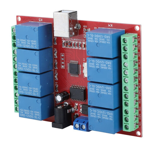 8-Kanal 12V USB Relaismodul mit Treiber 1