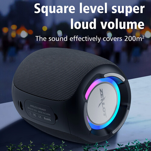 Zealot S53 Black Mini Bluetooth Speaker Waterproof HIFI 2