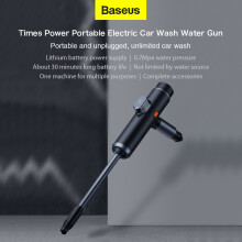 Baseus Wireless Car Wash Set Water Gun Cable Hose Foam Bucket Nozzle