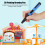 3D Drawing Pen Filament ABS&PLA Tool Set Blue 4