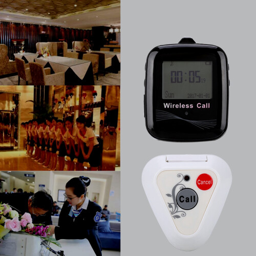 Paging System Black Mobile Receiver 10pcs Double Keys Pager 2