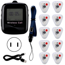 Paging System Black Mobile Receiver 10pcs Double Keys Pager