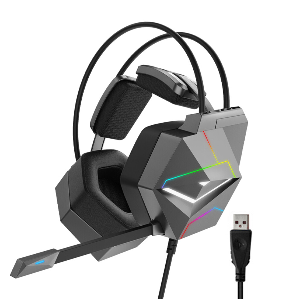 Taiou Usb Gaming Headset 7.1 Surround Noise Canceling Mic Rgb Led 609610524786