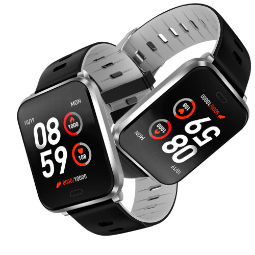 K10 1,3" Display IP68 Smart Band Herzfrequenz Silber/Grau 2