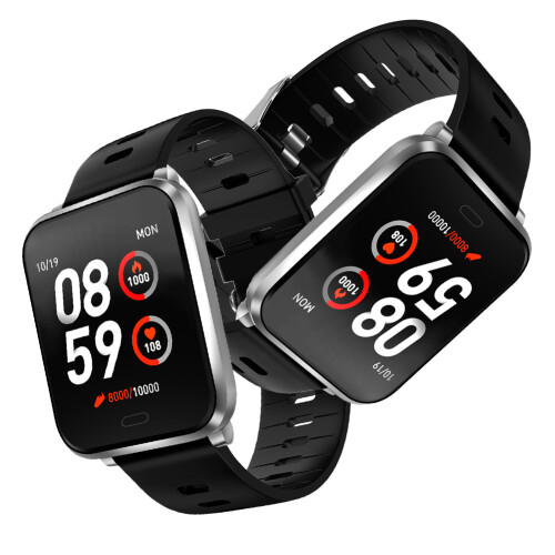 K10 1,3" Display IP68 Smart Band Herzfrequenz Silber/Schwarz 2