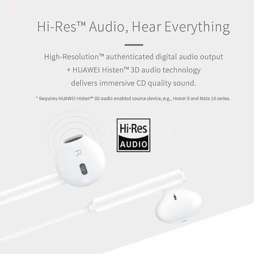 HUAWEI CM33 USB-C Headphones Half In-Ear Wired MIC Volume 2