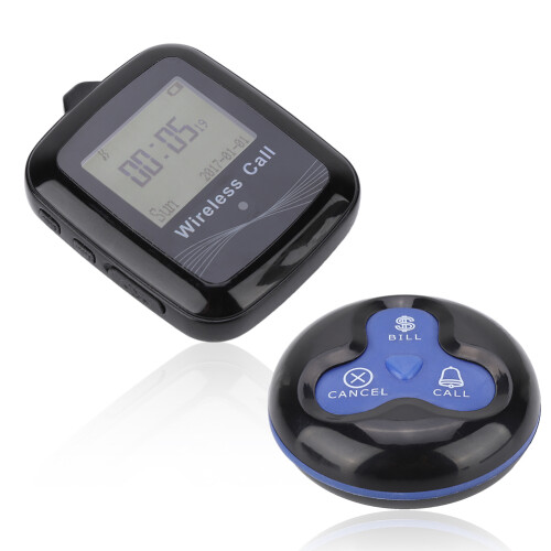Restaurant Paging System Black Mobile Receiver 10 Black Blue Silicone 2