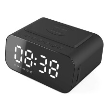 Kabelloser BT5.0-Uhr-Lautsprecher mit Ladegerät FM Radio MP3 TF AUX