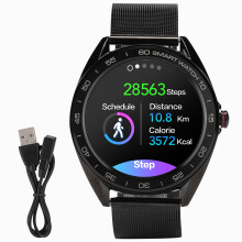 K7 1,3 Zoll Touch Sport Smart Armband Herzfrequenz Schwarz