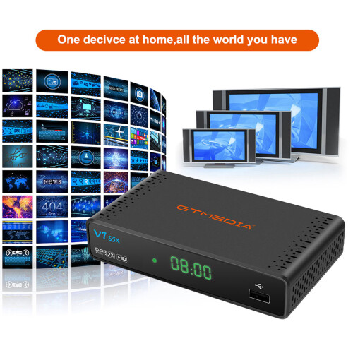 GTMEDIA V7 S5X DVB-S/S2/S2X H.265 Decoder Set Top Box USB WiFi Scart 2