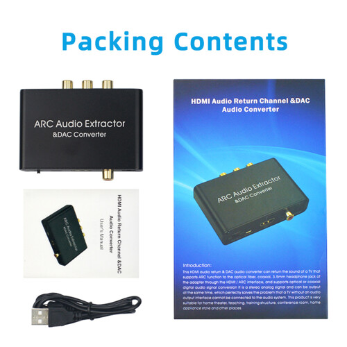 192KHz ARC Audio Adapter DAC SPDIF Coaxial RCA 3.5mm 2