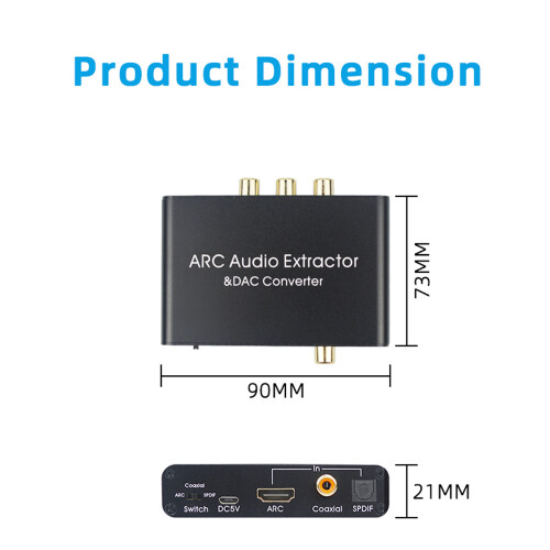 192KHz ARC Audio Adapter DAC SPDIF Coaxial RCA 3.5mm