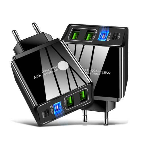 36W PD Schnellladegerät 3 USB-Ports Tragbar 1