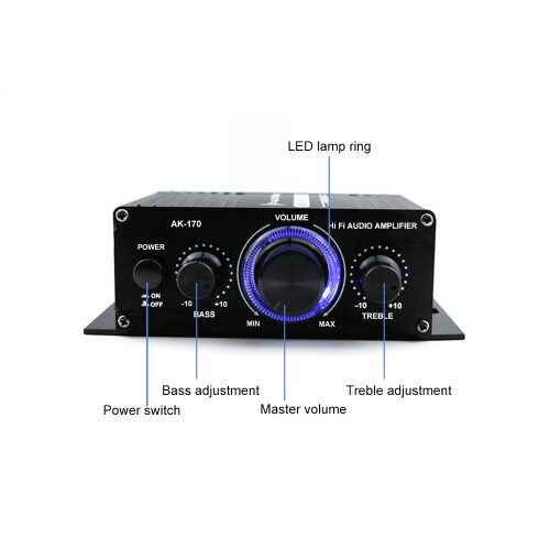 AK170 12V Mini-Audioverstärker 20W+20W