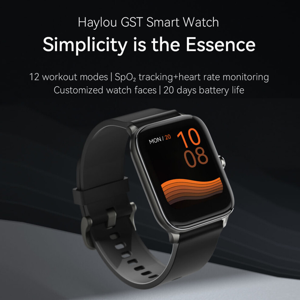 Haylou Gst Smart Watch 1.69" Screen Bt5.0 Ip68 Heart Rate Blood Oxygen 609610589679