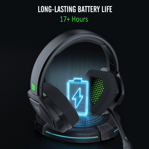 Gaming Headset 2.4GHz Wireless Wired Noise Cancelling Mic
