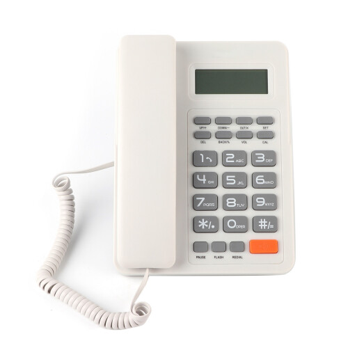 Kabelgebundenes Desktop-Telefon DTMF/FSK Englisch Weiß 1