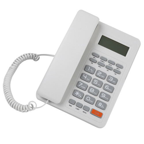 Kabelgebundenes Desktop-Telefon DTMF/FSK Englisch Weiß 2