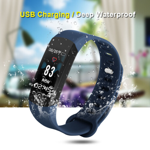 Smart R8C Herzfrequenzarmband Farbdisplay (Blau) 2